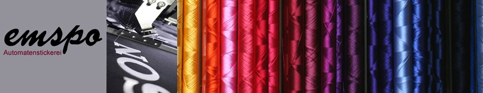 emspo Automatenstickerei Banner